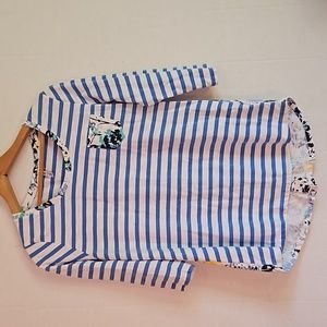 Kate Park striped floral top PXL